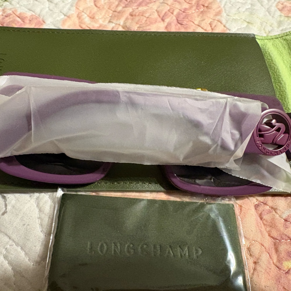 Longchamp Deep Purple Square Sunglasses - Picture 3 of 3